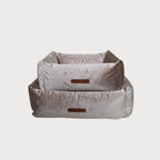 SAPPHIRE Luxury Dog Bed – Sculptural Marble Velvet, Orthopedic Support, Handmade in Europe