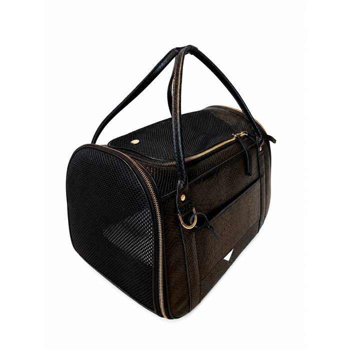 Transportín de cuero para mascotas PYTHON Luxury Airline
