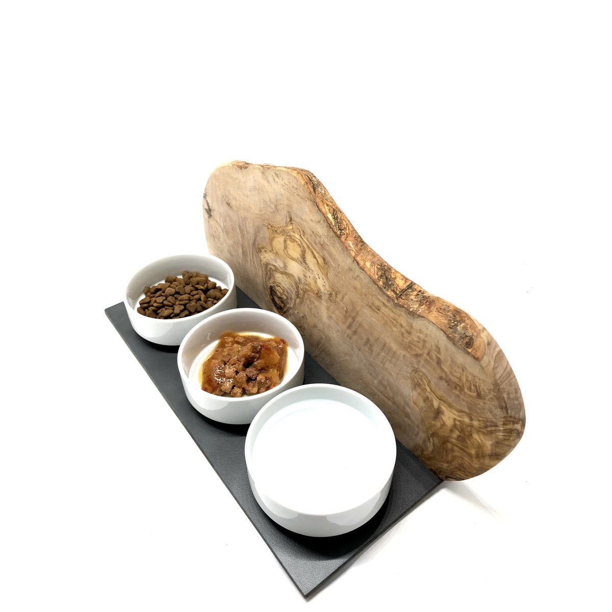 CATS ONLY Olive Wood Feeding Station