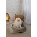 SAPPHIRE Luxury Dog Bed – Sculptural Marble Velvet, Orthopedic Support, Handmade in Europe
