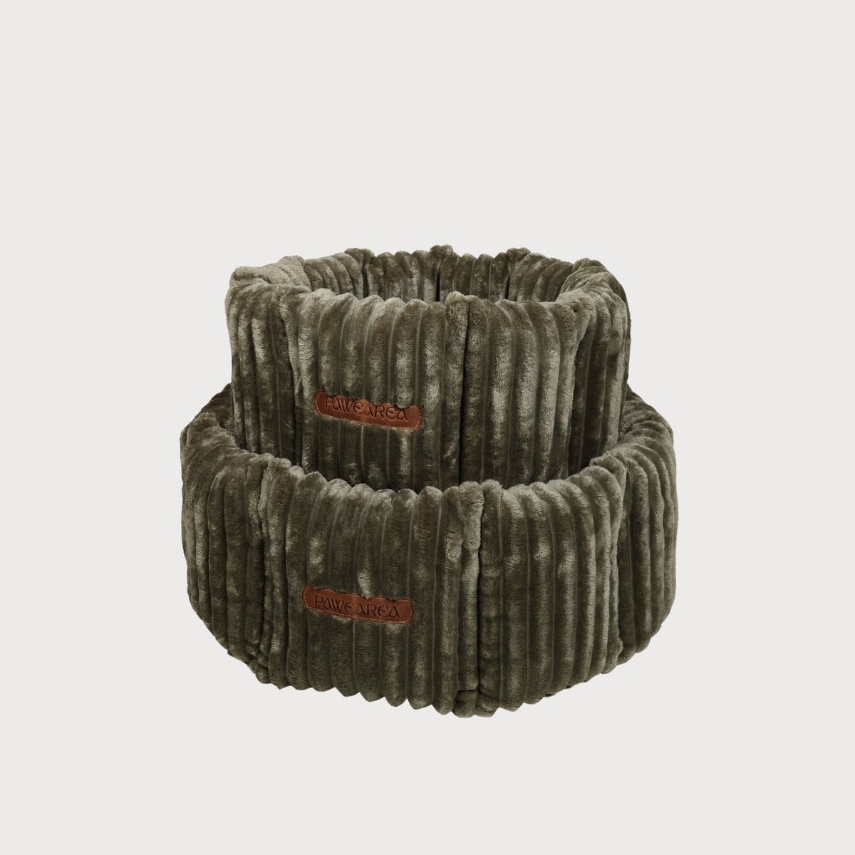 CHARLES Striped Velvet Dog Bed