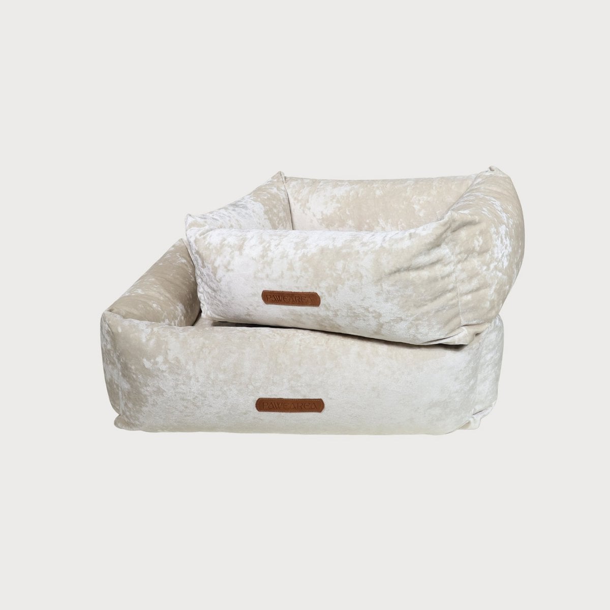 SAPPHIRE Luxury Dog Bed – Sculptural Marble Velvet, Orthopedic Support, Handmade in Europe